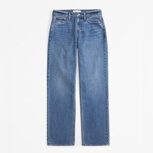 Abercrombie & Fitch Women's Curvy Love Low Rise Baggy Jean